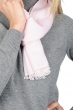 Cachemire et Soie accessoires etoles chales scarva rose pale 170x25cm